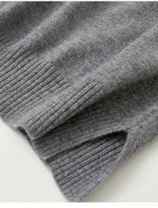 gray color sleeveless women’s sweaters 100% pure cashmere pullover