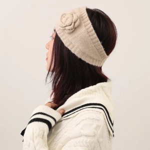 women hair accessories 100% cashmere knitted ladies girls headband luxury fashion scrunchies head wrap