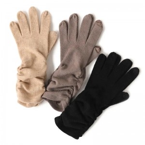 touch screen full finger winter ladies cashmere gloves custom knit fashion women woolen warm long goat 100% pure cashmere gloves