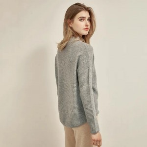 custom pure cashmere over size women’s sweater korean fashion girls winter long sleeve crew neck cashmere pullover