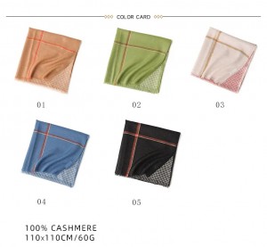 wholesale 110x110cm winter women cashmere pashmina scarves shawls luxury soft 100% cashmere houndstooth square scarf stoles