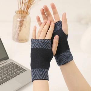 100% cashmere winter gloves mitten fingerless knitted fashion thermal women ladies girls cashmere gloves