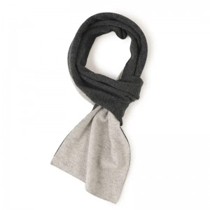 100% pure cashmere plain knitted double face snood scarf winter women ladies warm cashmere scarves shawl