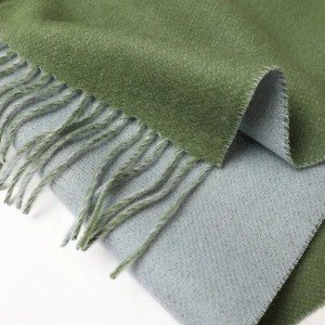 custom logo 100% Pure Wool Luxury reversible wool scarves Shawl Women Men winter neck warmer Wool Scarf