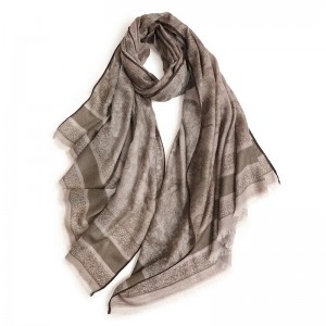 200s forest tiger print 100% cashmere scarf women tassel luxury elegant fashion soft winter pashmina scarves shawl