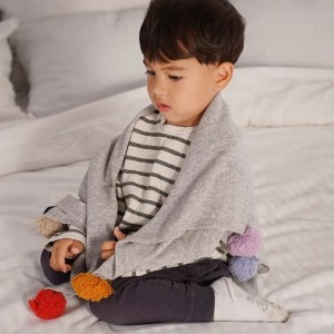 luxury warm cashmere blanket manufacturer wholesale bed chunky knitted super soft swaddle kids newborn baby throw for winter