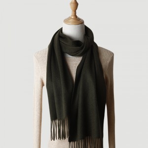 new arrive 100% pure cashmere woven scarf  solid color 30cm width regular cashmere women scarf