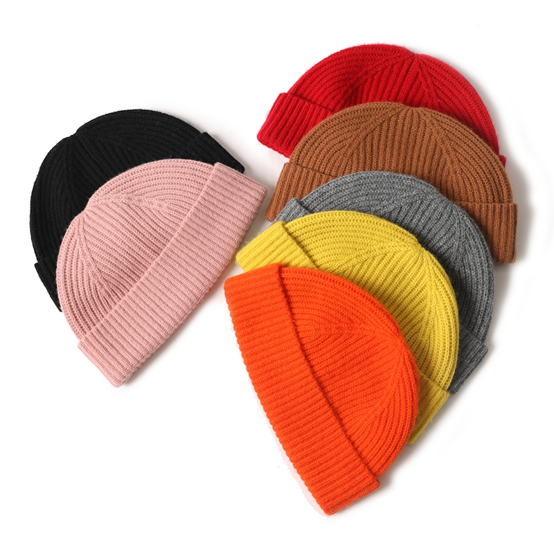 China wholesale Navy Cashmere Scarves Manufacturers –  Melon beanie 100% pure cashmere soft beanie hat – Runyang