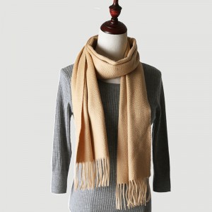 new arrive 100% pure cashmere woven scarf  solid color 30cm width regular cashmere women scarf