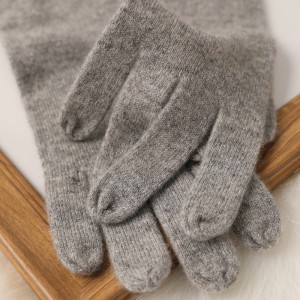 New Fashion Cashmere plain knitted tassel gloves and mitten women Winter warm gloves touch screen