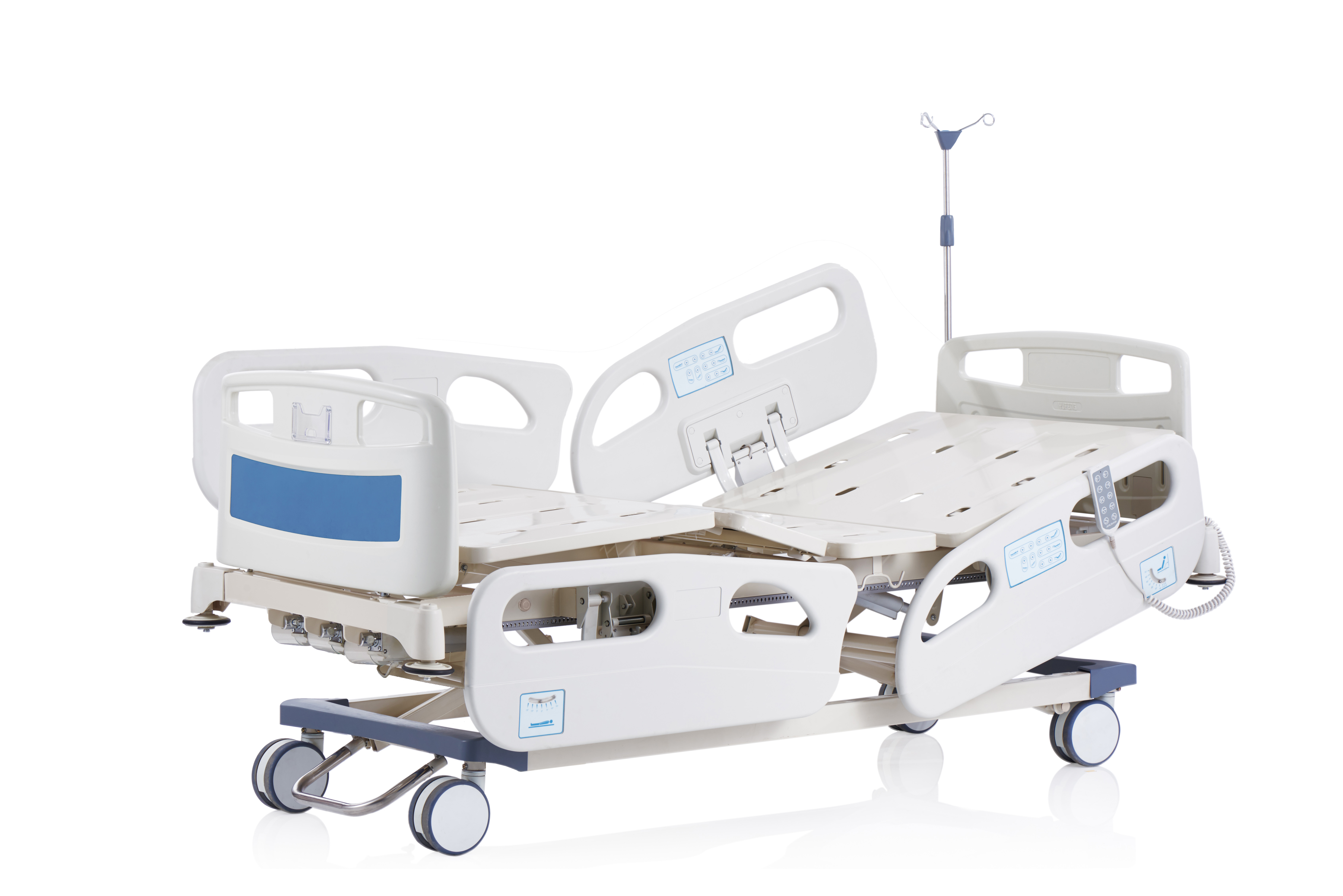 2021 High quality Five Functions Electric Hospital Bed - E5704 folding medical electric hospital ICU bed Patient nursing bed – Chinabase