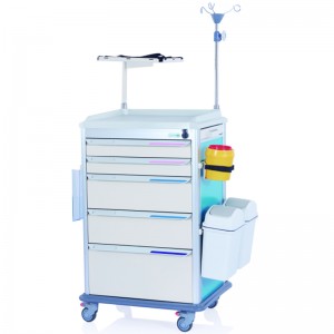 OEM/ODM Manufacturer Hospital Emergency Drugs Trolley Bulkbuy - Emergency Trolley W3716 for Medical Use – Chinabase