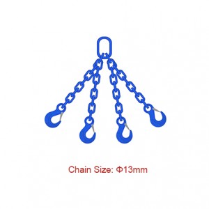 Grade 100 (G100) Chain Slings – Dia 13mm EN 818-4 Four Legs Chain Sling