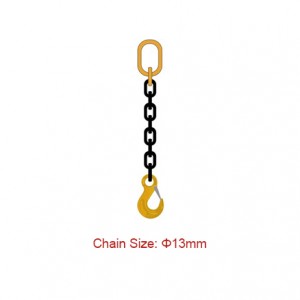 Grade 80 (G80) Chain Slings – Dia 13mm EN 818-4 Single Leg Chain Sling
