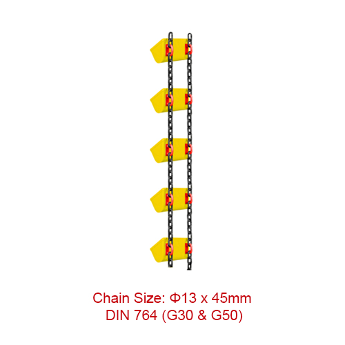 OEM China Thin Steel Chain - Conveyor and Elevator Chains – 13*45mm DIN 764 (G30 & G50) Round Steel Link Chain  – Chigong