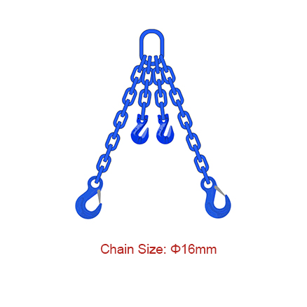 Professional Design Engine Lift Chain - Grade 100 (G100) Chain Slings – Dia 16mm EN 818-4 Two Legs Sling With Shortener – Chigong