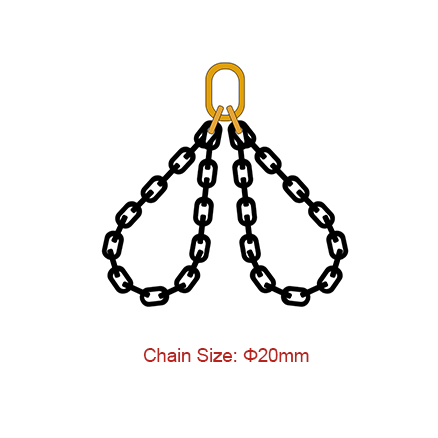 Hot Selling for High Temp Elevator Lifting Chain - Grade 80 (G80) Chain Slings – Dia 20mm EN 818-4 Endless Sling Two Legs – Chigong