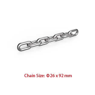 factory customized Mining Chain Flight Bars - Mining Chains – 26*92mm DIN22252 Round Link Chain – Chigong