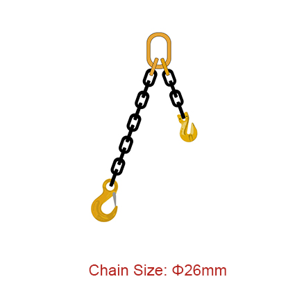 Manufacturing Companies for G100 Lifting Chain - Grade 80 (G80) Chain Slings – Dia 26mm EN 818-4 One Leg Sling With Shortener – Chigong