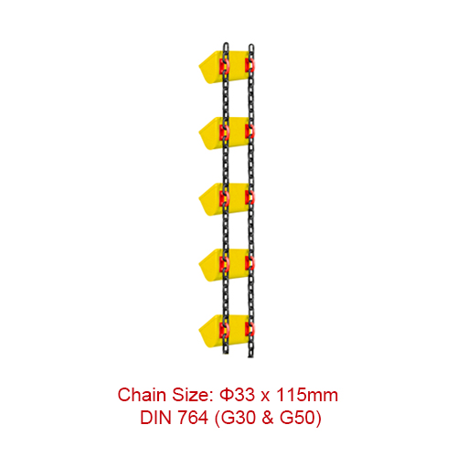 Factory For Thiele G80 Chain Sling - Conveyor and Elevator Chains – 33*115mm DIN 764 (G30 & G50) Round Steel Link Chain  – Chigong