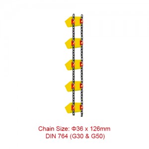 Conveyor and Elevator Chains – 36*126mm DIN 764 (G30 & G50) Round Steel Link Chain
