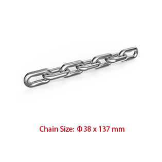 Hot sale Case Hardened Round Steel Link Chain For Mining - Mining Chain – 38*137mm DIN 22255 Flat Link Chain – Chigong