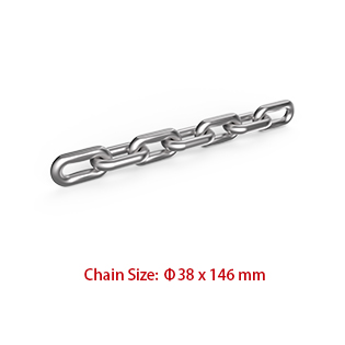 Factory For Mining Round Link Chain - Mining Chain – 38*146mm DIN 22255 Flat Link Chain – Chigong