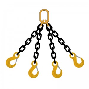 Adjustable 4 Leg Chain Sling with Hook