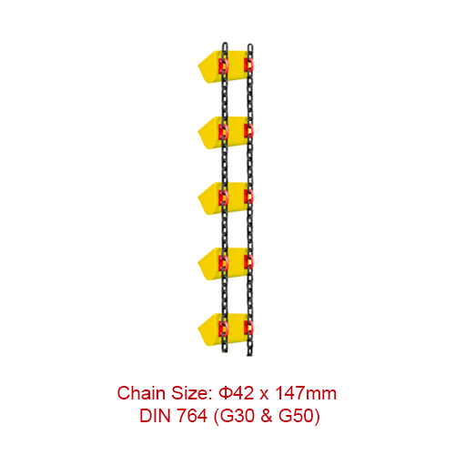Best-Selling Endless Grommet Slings - Conveyor and Elevator Chains – 42*147mm DIN 764 (G30 & G50) Round Steel Link Chain  – Chigong