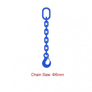 Grade 100 (G100) Chain Slings – Dia 6mm EN 818-4 Single Leg Chain Sling