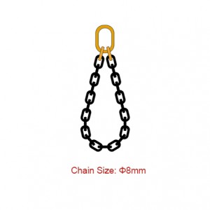 Grade 80 (G80) Chain Slings – Dia 8mm EN 818-4 Endless Sling One Leg