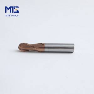 55 HRC Carbide 2 Flute Standard Length Ball Nose End Mills
