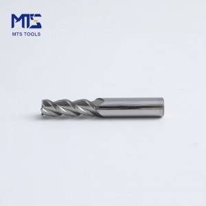 55 HRC Carbide 3 Flute Standard Length End Mills for Aluminum