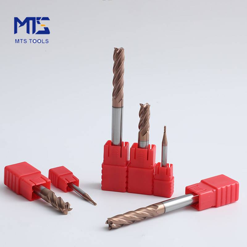 4 Flutes Flat Bottom HRC55 Long Length Tungsten Carbide End Mill Bit CNC Milling 