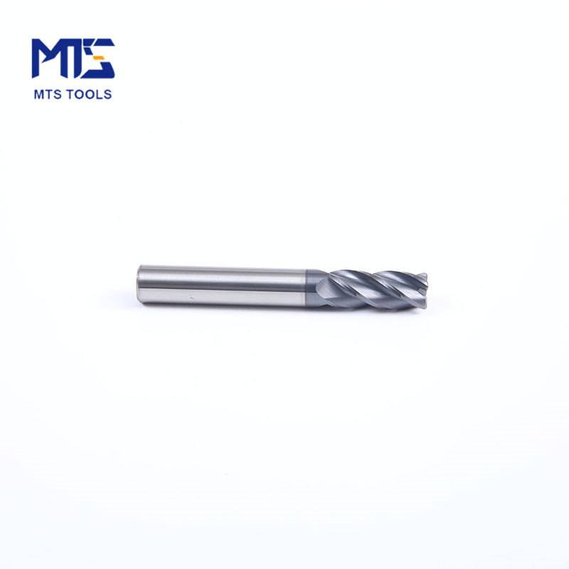 China 60 HRC Carbide 4 Flute Standard Length Corner Radius End 