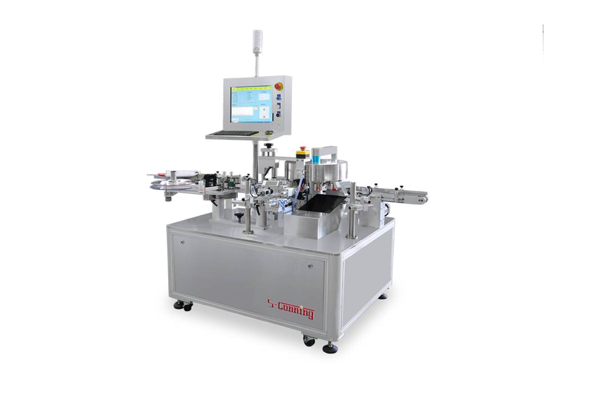 professional factory for Label Applicator Machine Companies - Lipstick bottom labeling machine – S-conning