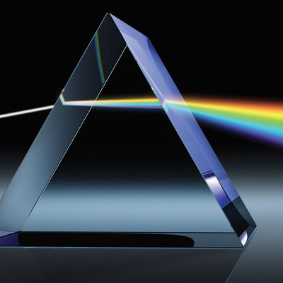 Light Beam Through Glass Prism