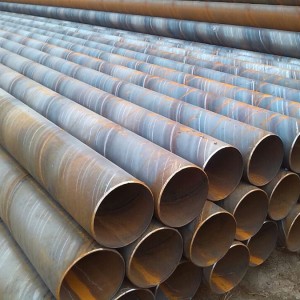 Large diameter spiral steel pipe q235q345 drainage and sand pumping pipe straight seam spiral welded pipe thick wall spiral pipe
