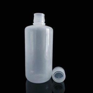 HDPE/PP Narrow-mouth 1000ml Plastic Reagent Bottles, Nature/White/Brown
