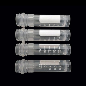 2.0ml natural color sample collection tube,  free-standing bottom, screw cap