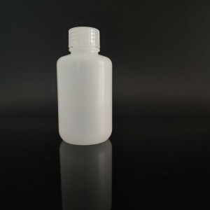 HDPE/PP 125ml Plastic Reagent Bottles, Narrow Mouth, Nature/White/Brown