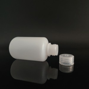 HDPE/PP 125ml Plastic Reagent Bottles, Narrow Mouth, Nature/White/Brown