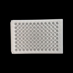 placa de cultivo celular, 96 pocillos, blanca