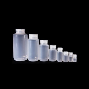 125ml plastic reagent bottles, PP, wide mouth, transparent / brown