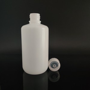 HDPE/PP 250ml Plastic Reagent Bottles, Narrow Mouth, Nature/White/Brown