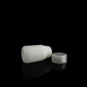 HDPE/PP Wide-mouth 30ml Plastic Reagent Bottles, Nature/White/Brown