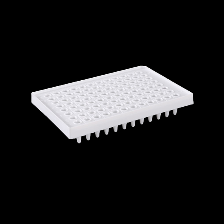 PCR-plaat, 96 putte, 0.2ml, wit kleur, halfrok