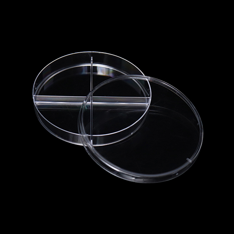 Renewable Design For Cell Spreaders -  plastic petri dishes, round, 90mm, 3 compartment/4 compartment – Labio