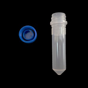2.0ml natural color sample collection tube,  conical bottom, screw cap
