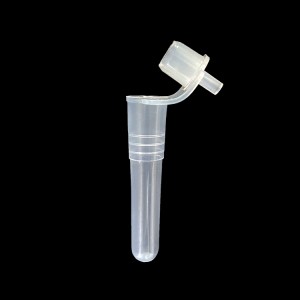 sampling extraction tube, attached cap , natural, 1ml